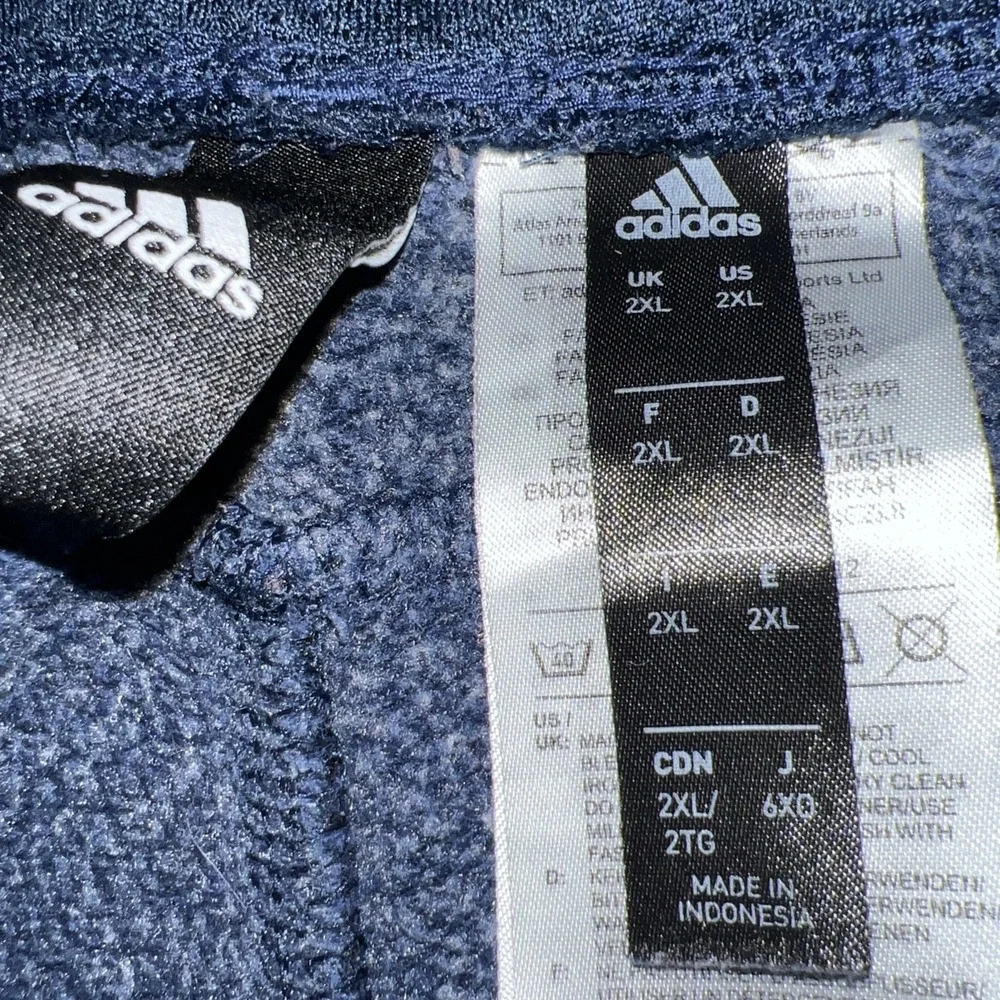 Adidas Joggers Sweatpants Blue Men Size XXL OV9001 Ankle Zip‎